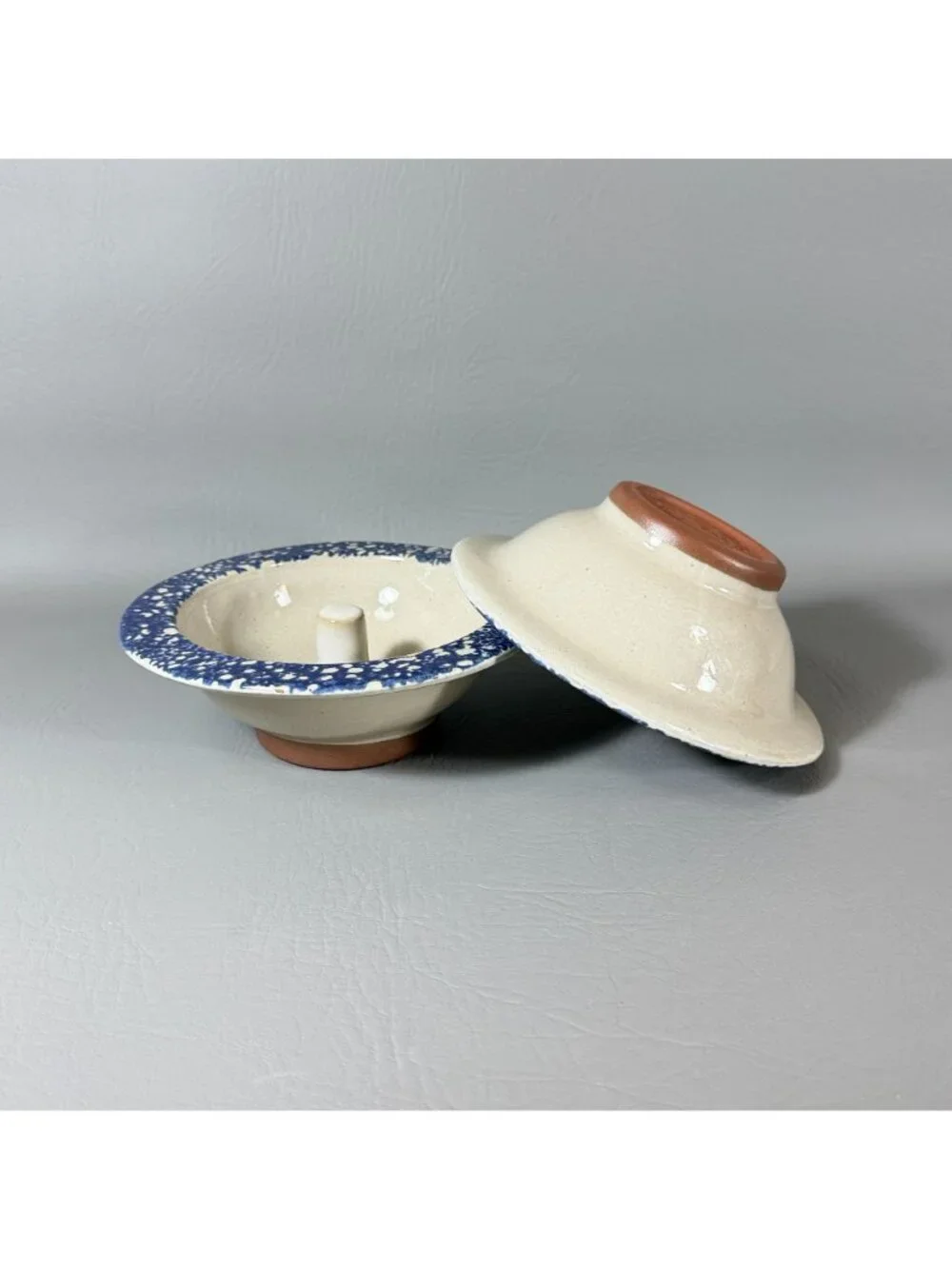 Set of 2 Christian Ridge Pottery The Original Apple Baker Stoneware Dishes Boxed